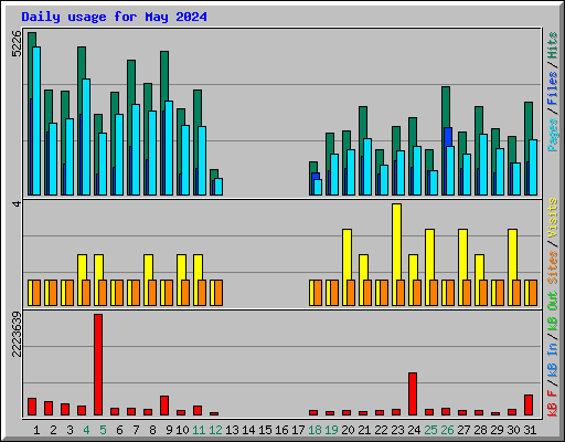 Daily usage for May 2024