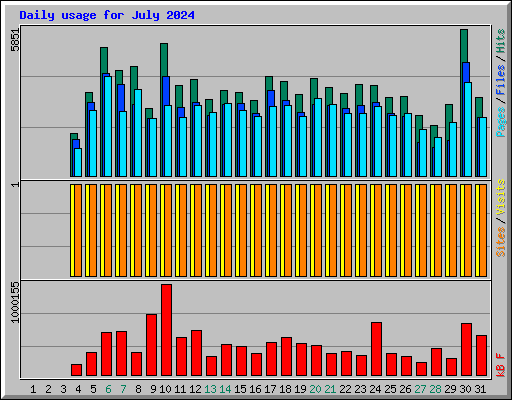 Daily usage for July 2024