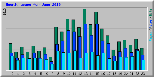 Hourly usage for June 2019