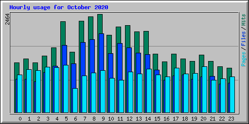 Hourly usage for October 2020
