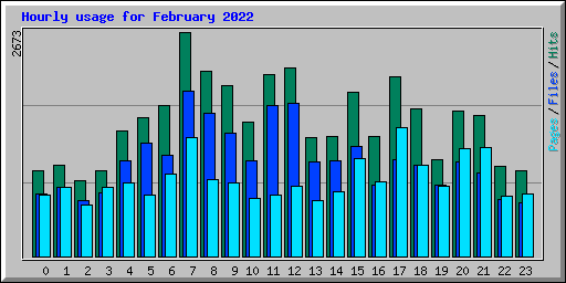 Hourly usage for February 2022