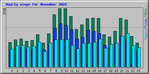 Hourly usage for November 2022
